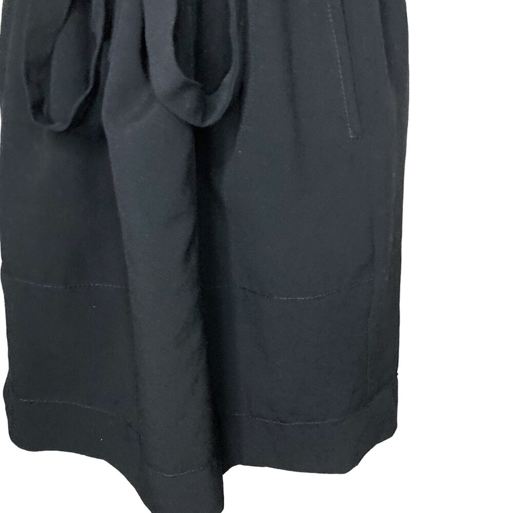 Max Studio Front Tie Drawstring Black Skirt With Big Pockets Lined Size 8 NWT - Picture 15 of 16